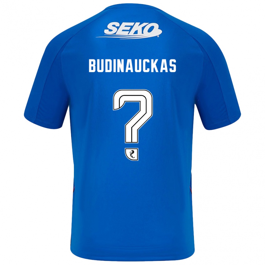 Børn Lewis Budinauckas #0 Mørkeblå Hjemmebane Spillertrøjer 2024/25 Trøje T-Shirt