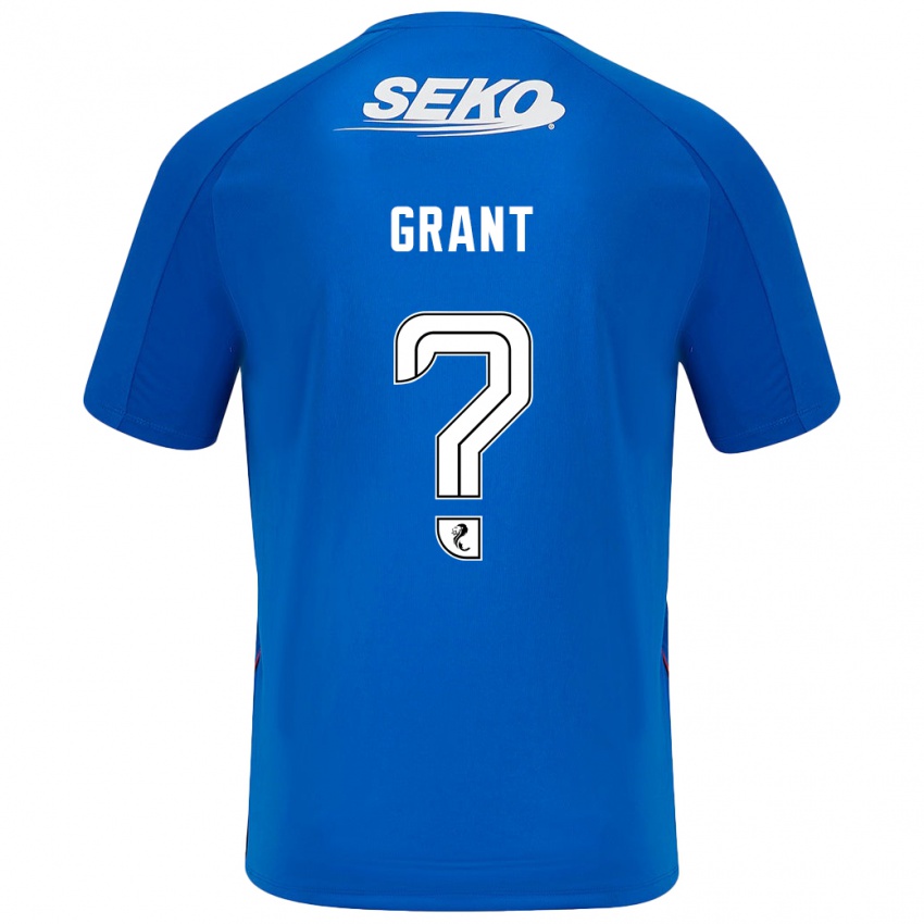 Børn Leyton Grant #0 Mørkeblå Hjemmebane Spillertrøjer 2024/25 Trøje T-Shirt