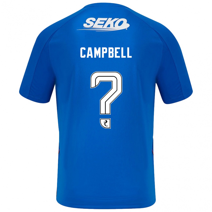 Børn Connor Campbell #0 Mørkeblå Hjemmebane Spillertrøjer 2024/25 Trøje T-Shirt