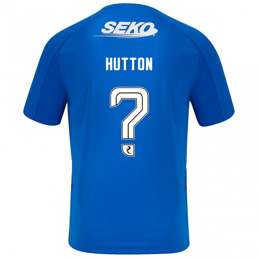 Børn Zander Hutton #0 Mørkeblå Hjemmebane Spillertrøjer 2024/25 Trøje T-Shirt