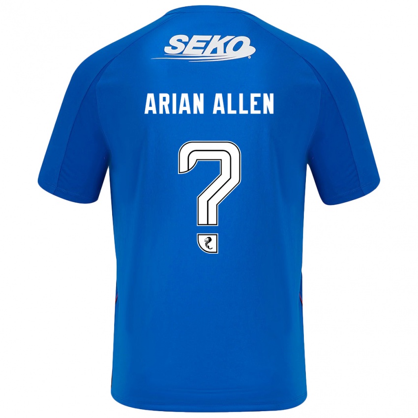 Børn Arian Allen #0 Mørkeblå Hjemmebane Spillertrøjer 2024/25 Trøje T-Shirt