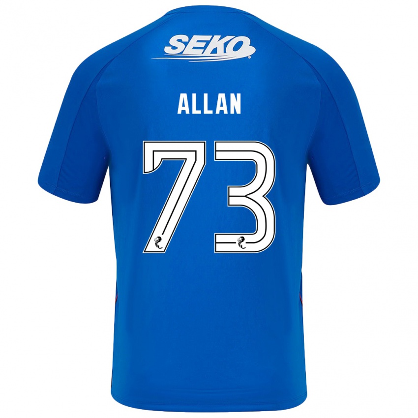 Børn Connor Allan #73 Mørkeblå Hjemmebane Spillertrøjer 2024/25 Trøje T-Shirt