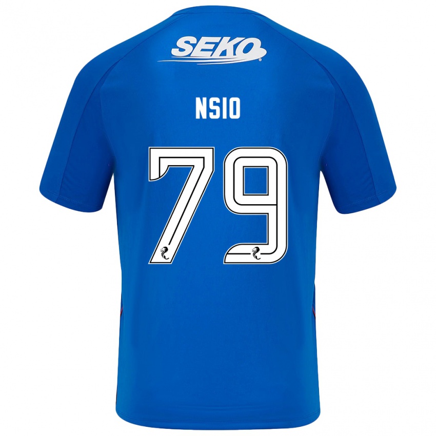 Børn Paul Nsio #79 Mørkeblå Hjemmebane Spillertrøjer 2024/25 Trøje T-Shirt