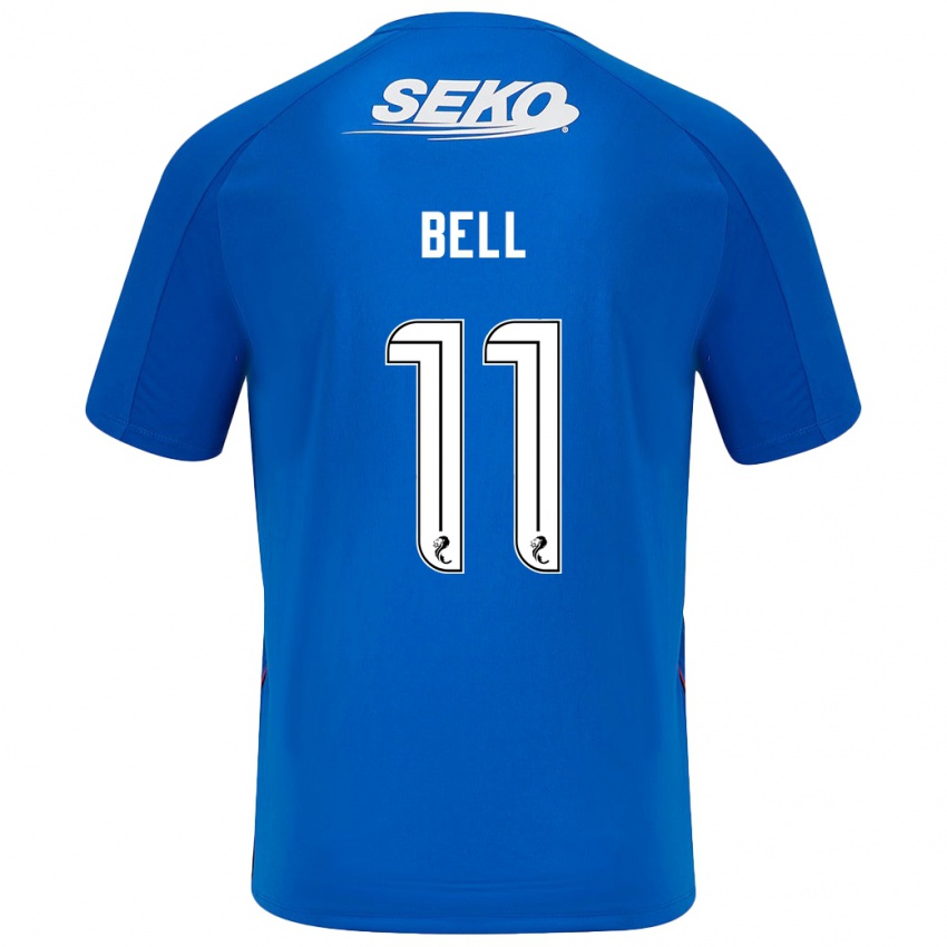 Børn Megan Bell #11 Mørkeblå Hjemmebane Spillertrøjer 2024/25 Trøje T-Shirt