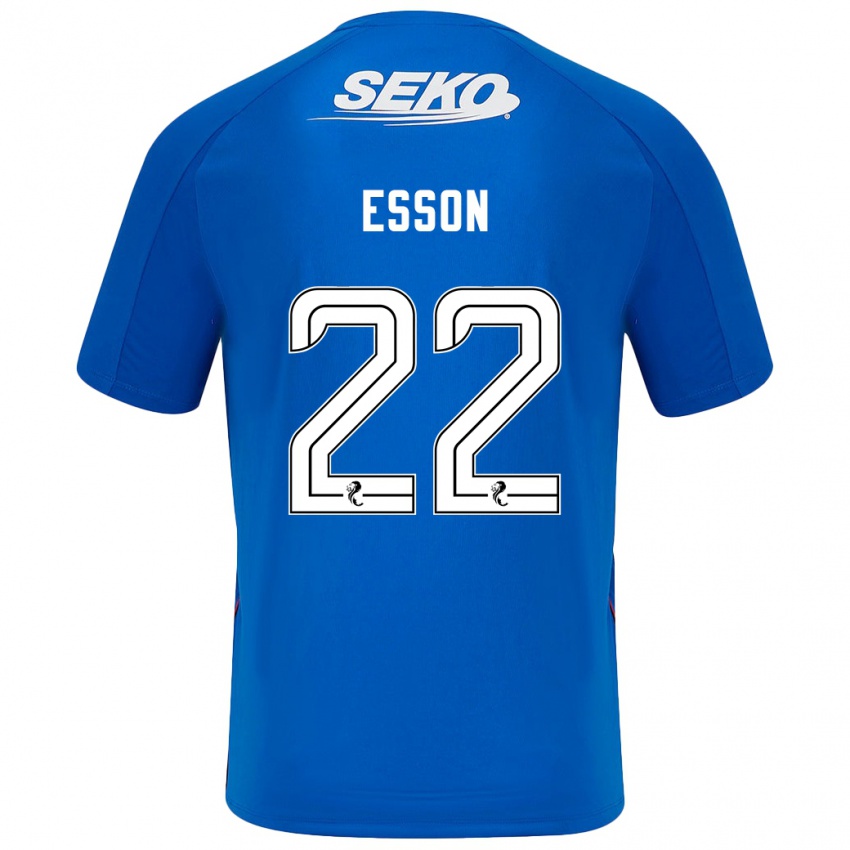 Børn Victoria Esson #22 Mørkeblå Hjemmebane Spillertrøjer 2024/25 Trøje T-Shirt