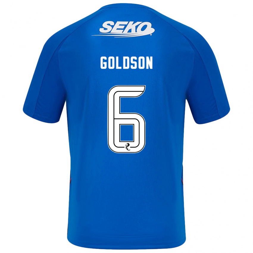 Børn Connor Goldson #6 Mørkeblå Hjemmebane Spillertrøjer 2024/25 Trøje T-Shirt