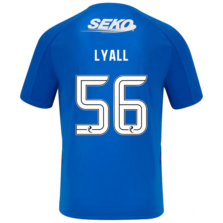 Børn Arron Lyall #56 Mørkeblå Hjemmebane Spillertrøjer 2024/25 Trøje T-Shirt