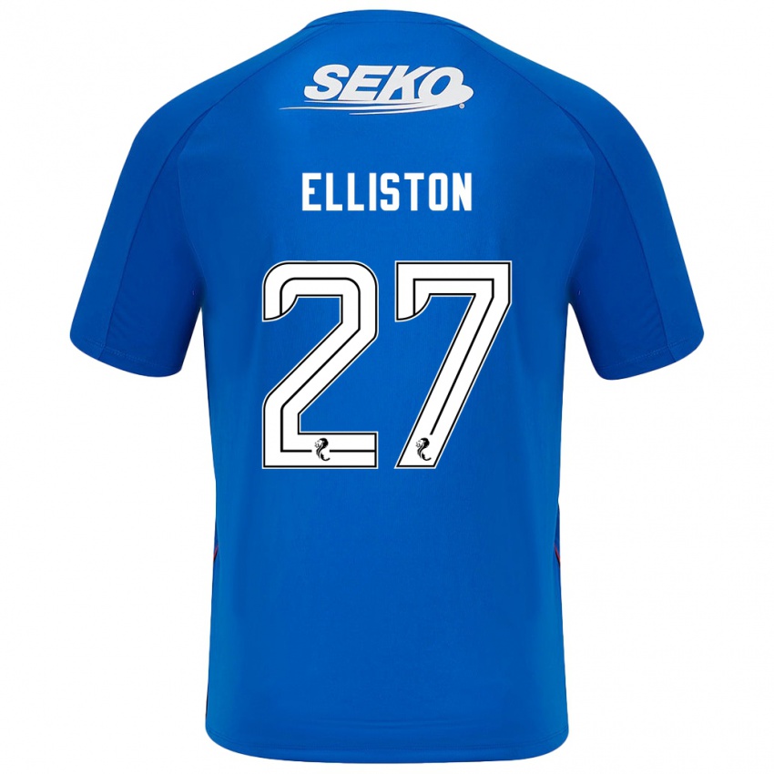 Børn Maddie Elliston #27 Mørkeblå Hjemmebane Spillertrøjer 2024/25 Trøje T-Shirt