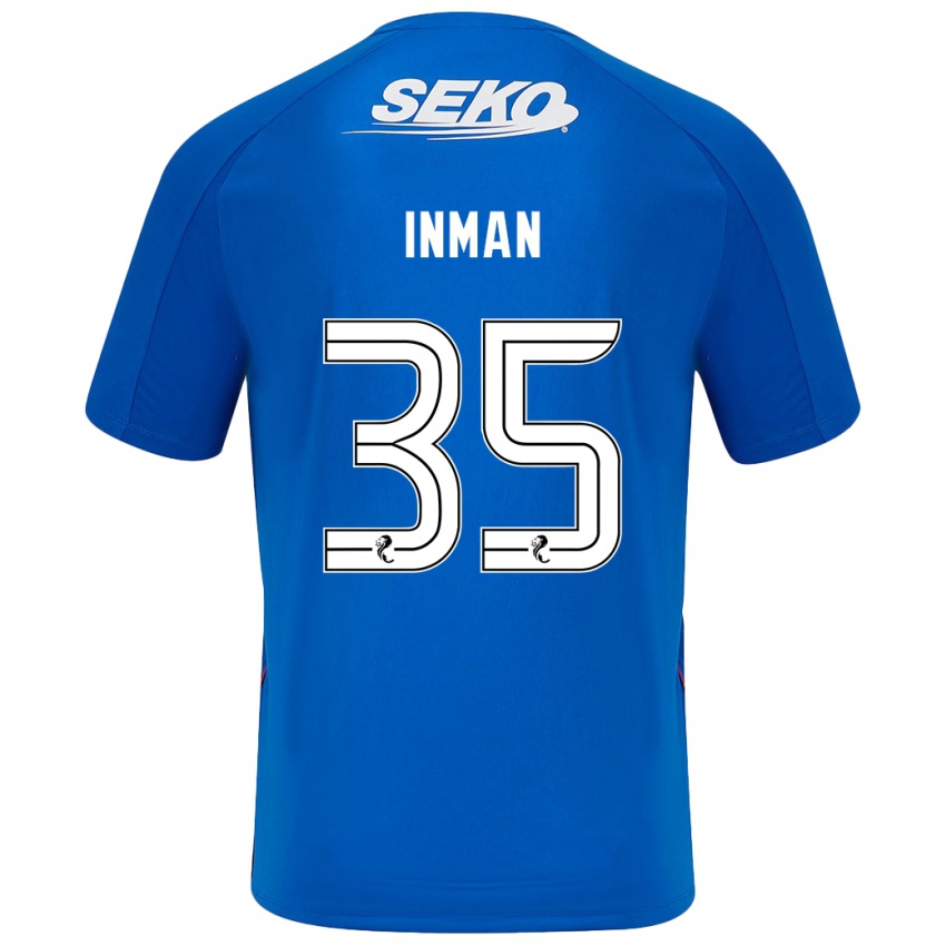 Børn Lucy Inman #35 Mørkeblå Hjemmebane Spillertrøjer 2024/25 Trøje T-Shirt