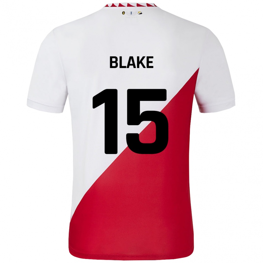 Børn Adrian Blake #15 Hvid Rød Hjemmebane Spillertrøjer 2024/25 Trøje T-Shirt