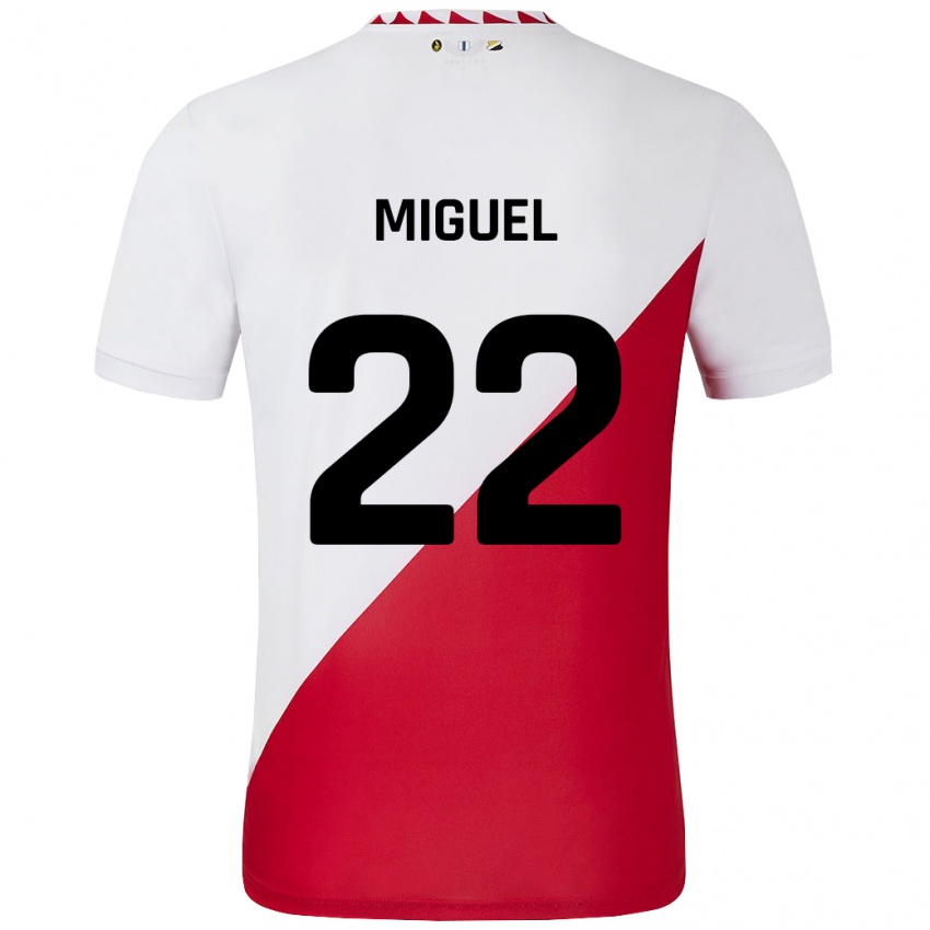 Børn Miguel Rodríguez #22 Hvid Rød Hjemmebane Spillertrøjer 2024/25 Trøje T-Shirt