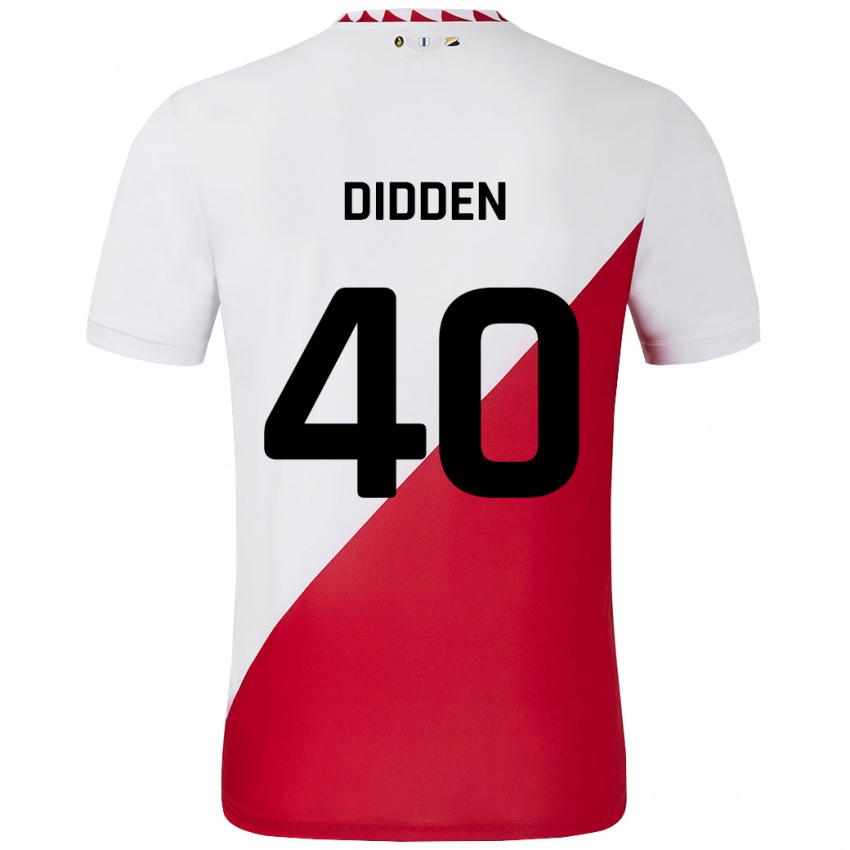 Børn Matisse Didden #40 Hvid Rød Hjemmebane Spillertrøjer 2024/25 Trøje T-Shirt