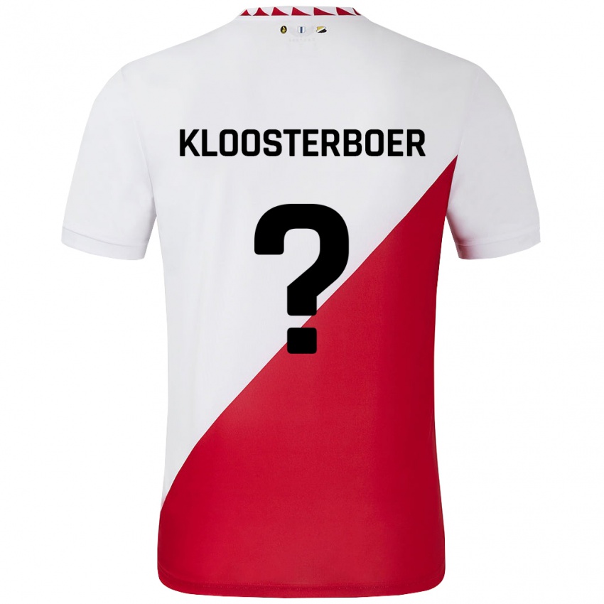 Børn Per Kloosterboer #0 Hvid Rød Hjemmebane Spillertrøjer 2024/25 Trøje T-Shirt