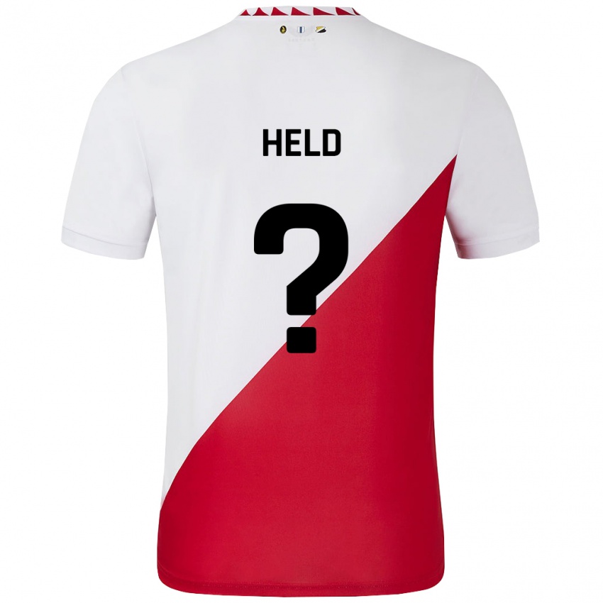 Børn Nazjir Held #0 Hvid Rød Hjemmebane Spillertrøjer 2024/25 Trøje T-Shirt