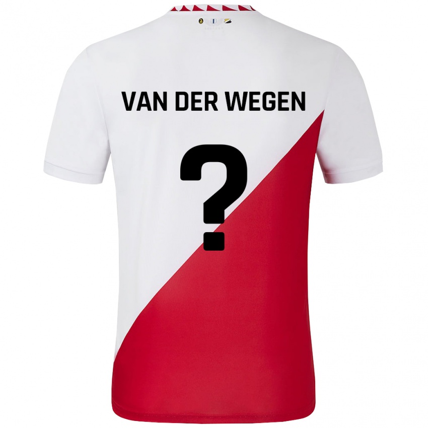 Børn Sil Van Der Wegen #0 Hvid Rød Hjemmebane Spillertrøjer 2024/25 Trøje T-Shirt