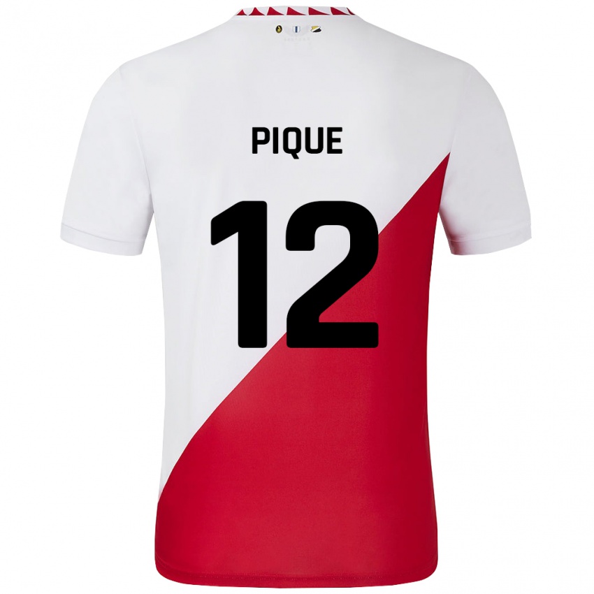 Børn Naomi Piqué #12 Hvid Rød Hjemmebane Spillertrøjer 2024/25 Trøje T-Shirt