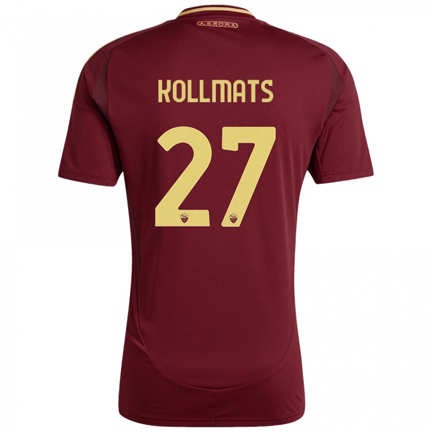 Børn Beata Kollmats #27 Rød Brun Guld Hjemmebane Spillertrøjer 2024/25 Trøje T-Shirt