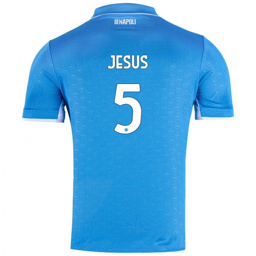 Børn Juan Jesus #5 Himmelblå Hjemmebane Spillertrøjer 2024/25 Trøje T-Shirt