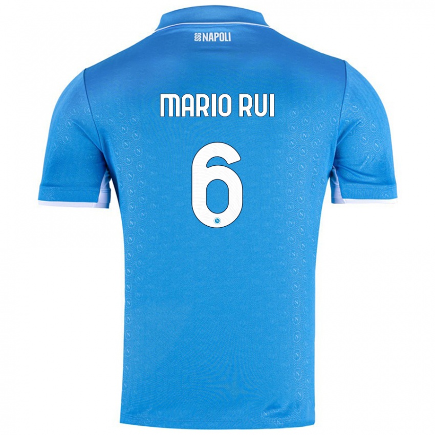 Børn Mario Rui #6 Himmelblå Hjemmebane Spillertrøjer 2024/25 Trøje T-Shirt