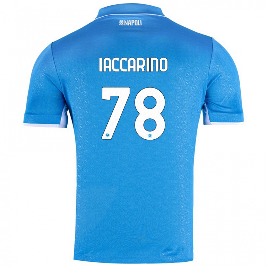 Børn Gennaro Iaccarino #78 Himmelblå Hjemmebane Spillertrøjer 2024/25 Trøje T-Shirt