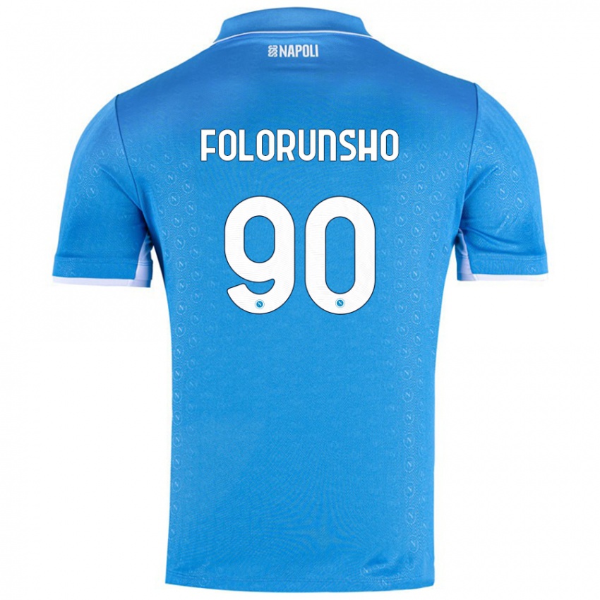 Børn Michael Folorunsho #90 Himmelblå Hjemmebane Spillertrøjer 2024/25 Trøje T-Shirt