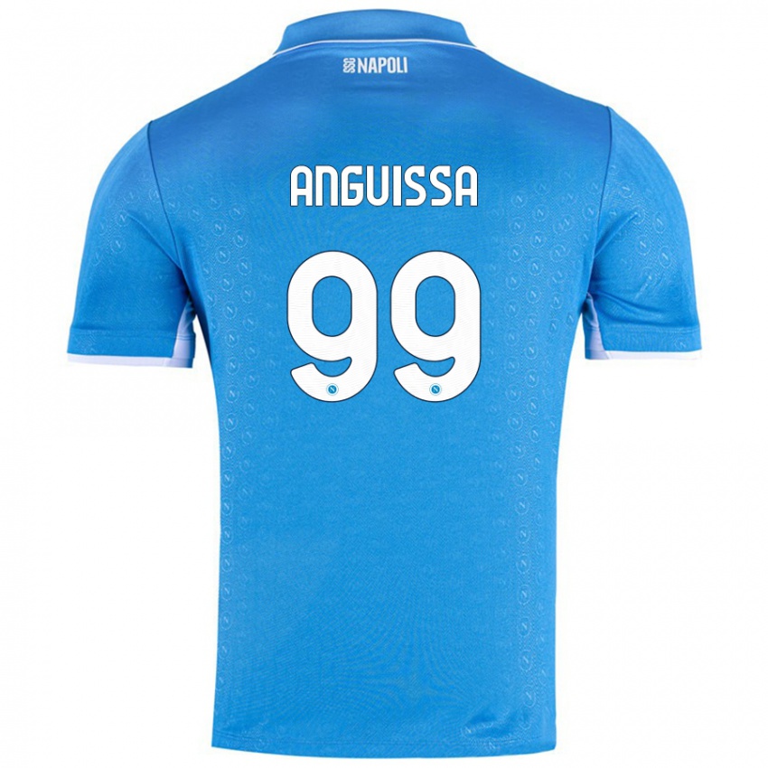 Børn Andre Zambo Anguissa #99 Himmelblå Hjemmebane Spillertrøjer 2024/25 Trøje T-Shirt