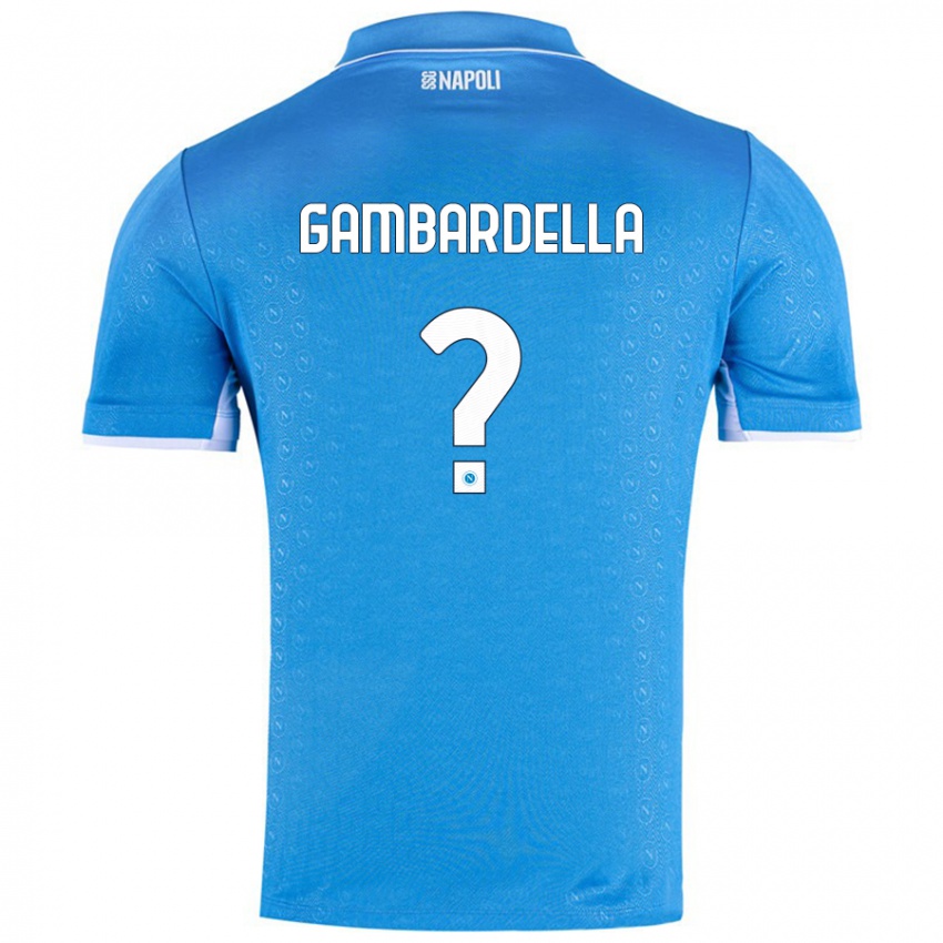 Børn Vittorio Gambardella #0 Himmelblå Hjemmebane Spillertrøjer 2024/25 Trøje T-Shirt