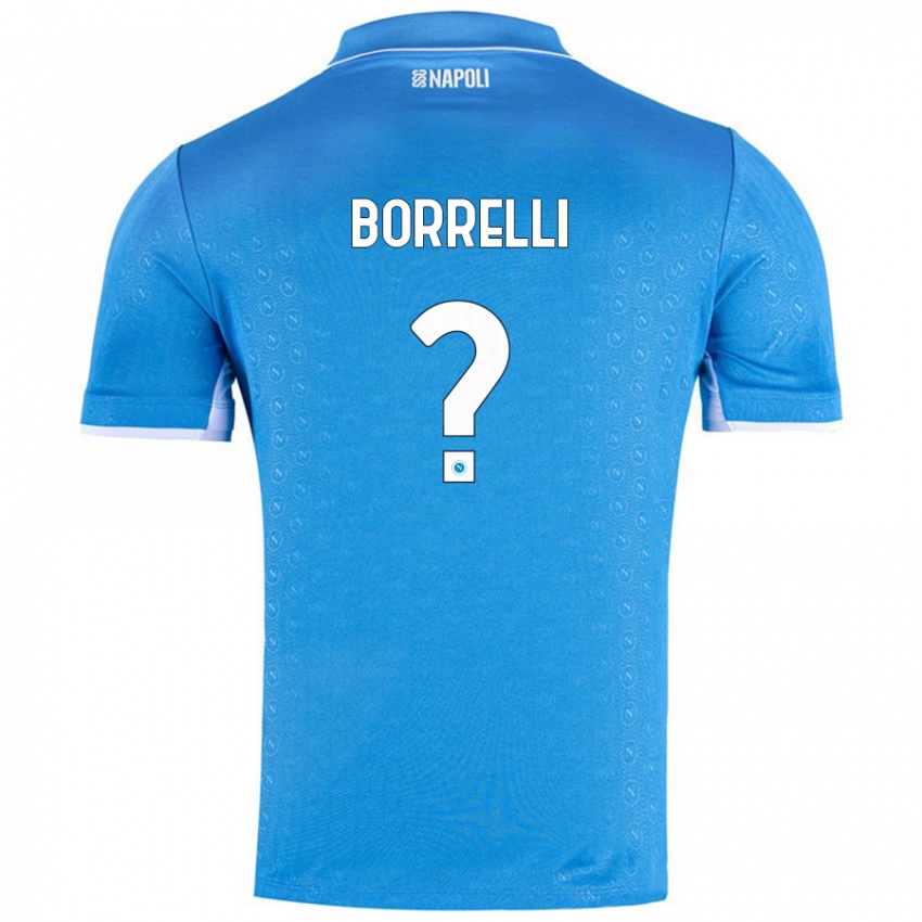 Børn Ciro Borrelli #0 Himmelblå Hjemmebane Spillertrøjer 2024/25 Trøje T-Shirt