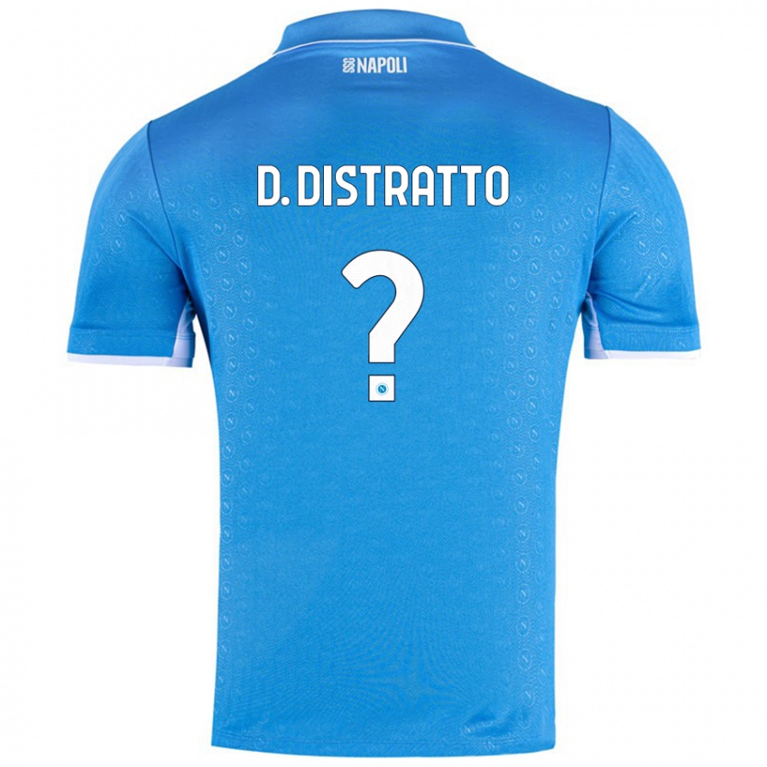 Børn Donato Distratto #0 Himmelblå Hjemmebane Spillertrøjer 2024/25 Trøje T-Shirt