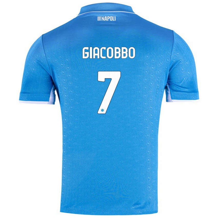 Børn Giulia Giacobbo #7 Himmelblå Hjemmebane Spillertrøjer 2024/25 Trøje T-Shirt