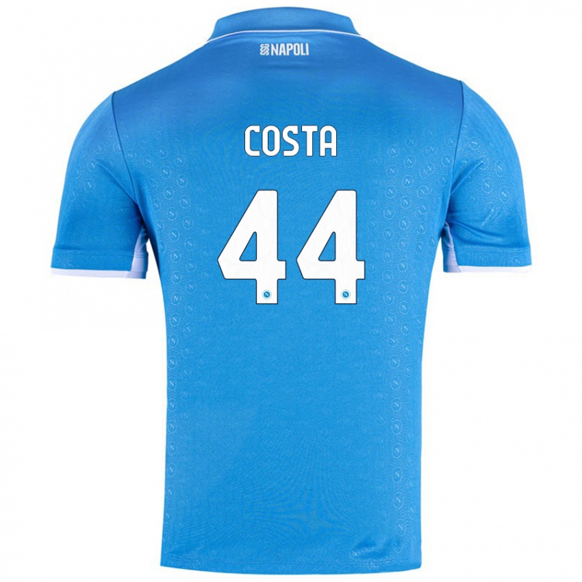 Børn Filippo Costa #44 Himmelblå Hjemmebane Spillertrøjer 2024/25 Trøje T-Shirt