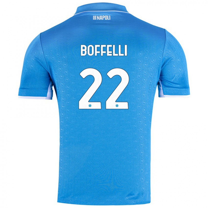 Børn Valerio Boffelli #22 Himmelblå Hjemmebane Spillertrøjer 2024/25 Trøje T-Shirt