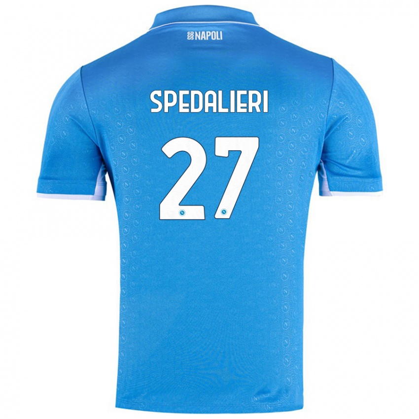 Børn Johnatan Andrea Spedalieri #27 Himmelblå Hjemmebane Spillertrøjer 2024/25 Trøje T-Shirt