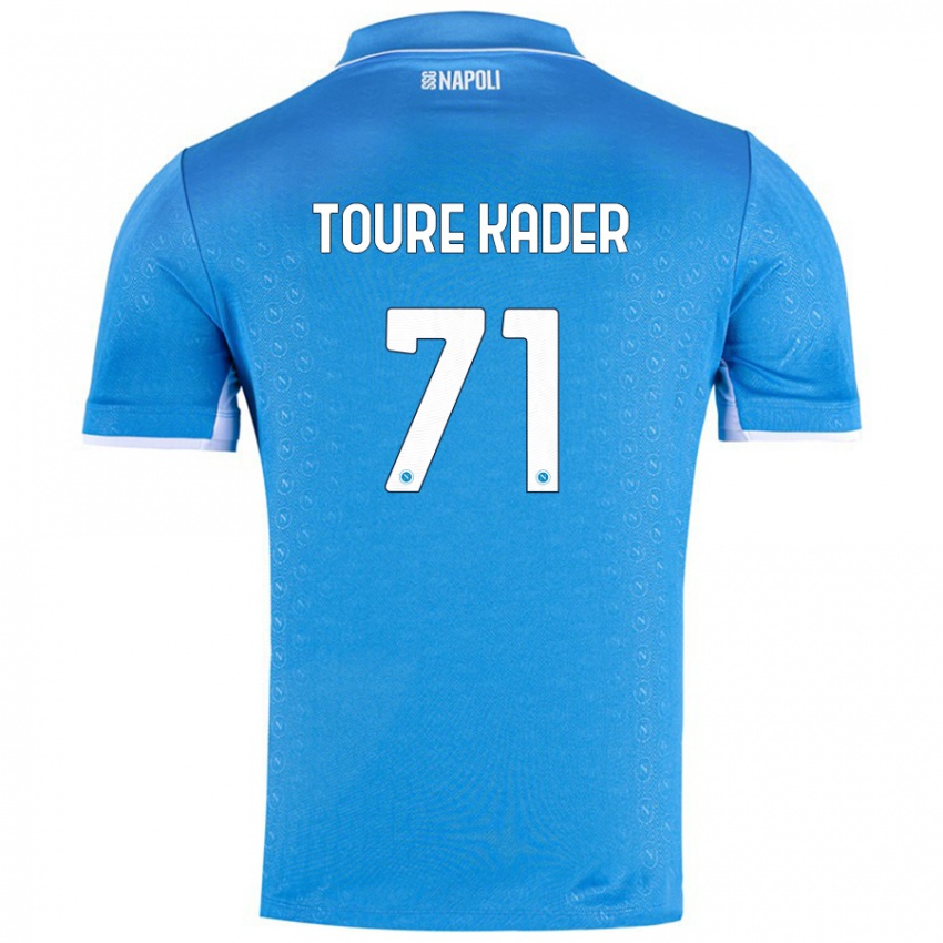 Børn Aziz Toure Kader #71 Himmelblå Hjemmebane Spillertrøjer 2024/25 Trøje T-Shirt