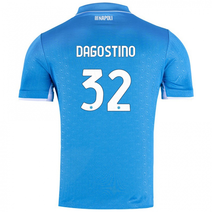 Børn Giuseppe Dagostino #32 Himmelblå Hjemmebane Spillertrøjer 2024/25 Trøje T-Shirt