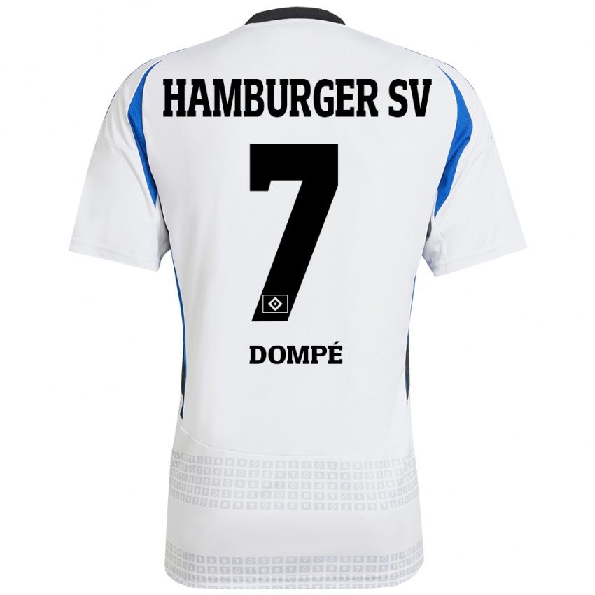 Børn Jean-Luc Dompé #7 Hvid Blå Hjemmebane Spillertrøjer 2024/25 Trøje T-Shirt