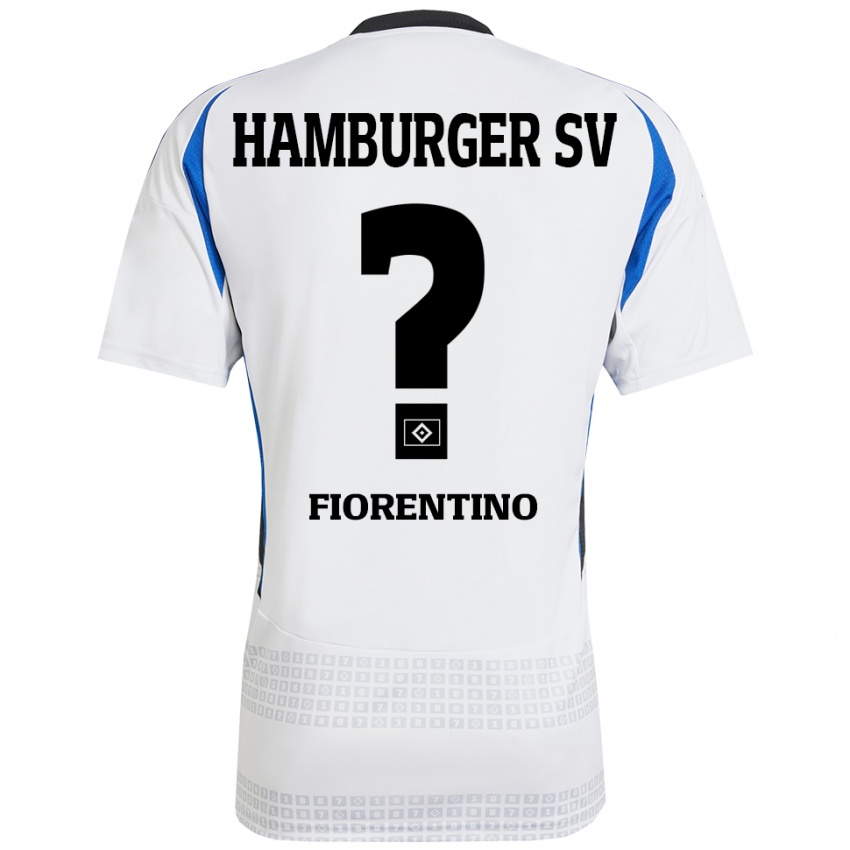 Børn Gianluca Fiorentino #0 Hvid Blå Hjemmebane Spillertrøjer 2024/25 Trøje T-Shirt