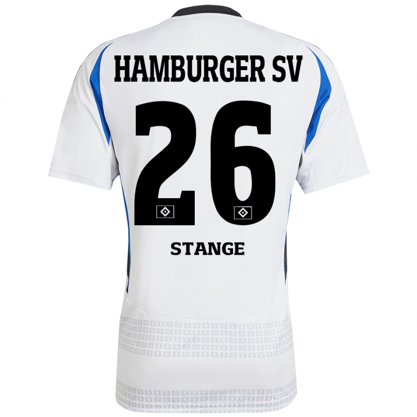 Børn Otto Stange #26 Hvid Blå Hjemmebane Spillertrøjer 2024/25 Trøje T-Shirt