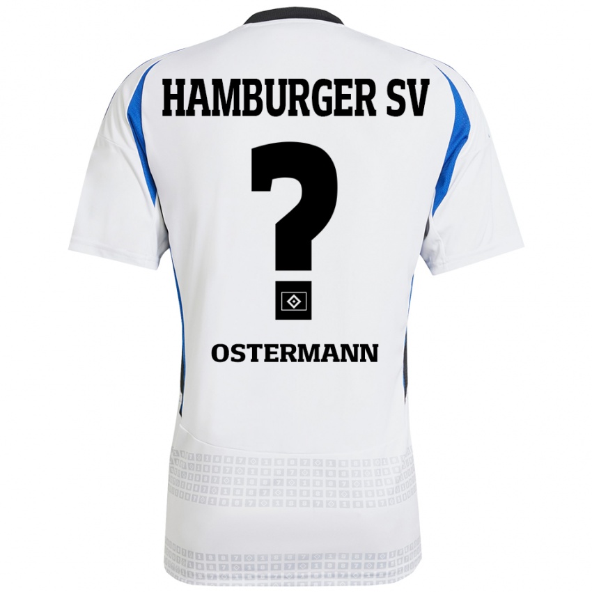 Børn Sören Ostermann #0 Hvid Blå Hjemmebane Spillertrøjer 2024/25 Trøje T-Shirt