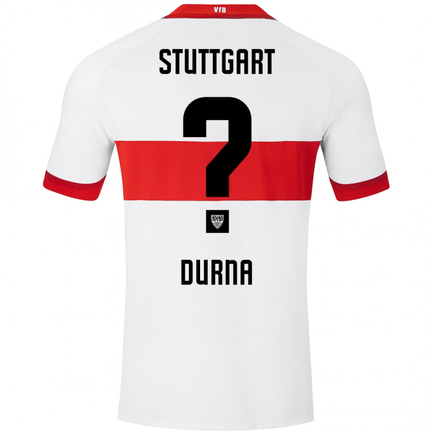 Børn Tuncay Durna #0 Hvid Rød Hjemmebane Spillertrøjer 2024/25 Trøje T-Shirt