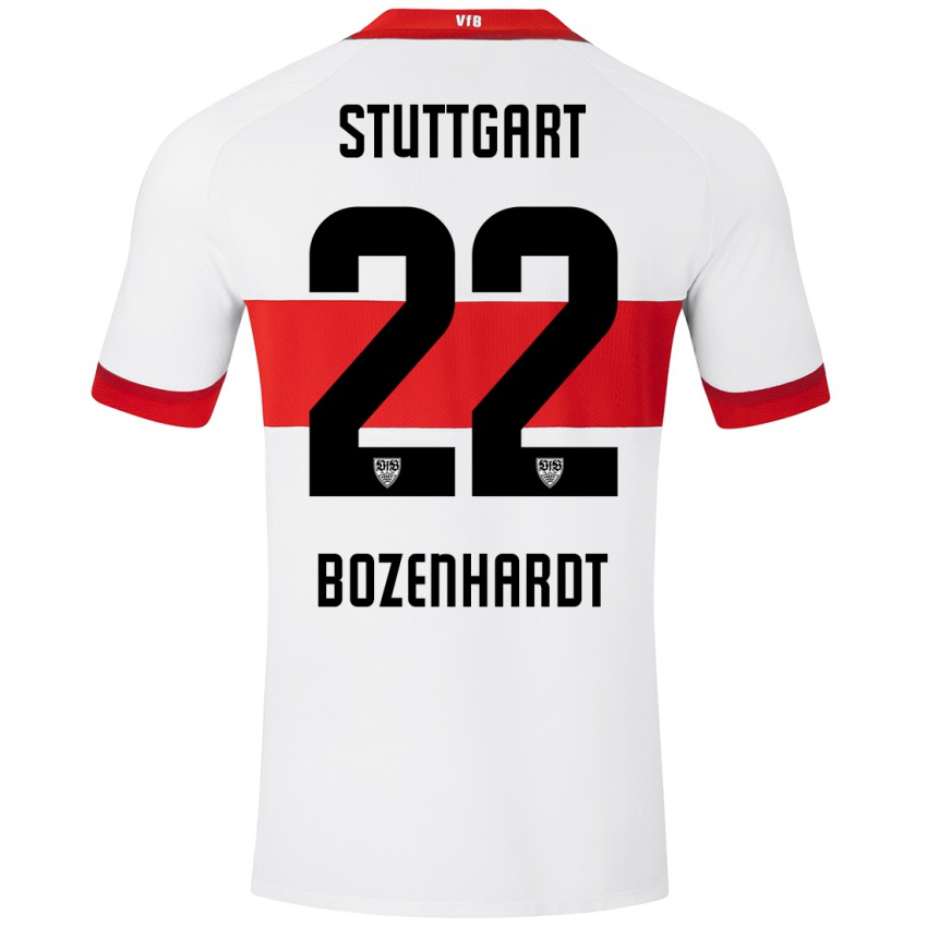 Børn Laura Bozenhardt #22 Hvid Rød Hjemmebane Spillertrøjer 2024/25 Trøje T-Shirt