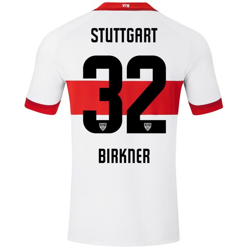 Børn Hanna Birkner #32 Hvid Rød Hjemmebane Spillertrøjer 2024/25 Trøje T-Shirt