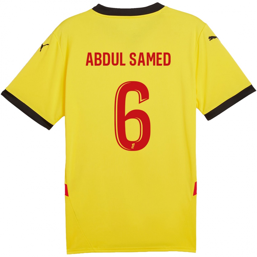 Børn Salis Abdul Samed #6 Gul Rød Hjemmebane Spillertrøjer 2024/25 Trøje T-Shirt