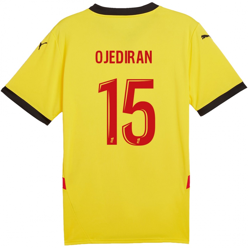 Børn Hamzat Ojediran #15 Gul Rød Hjemmebane Spillertrøjer 2024/25 Trøje T-Shirt