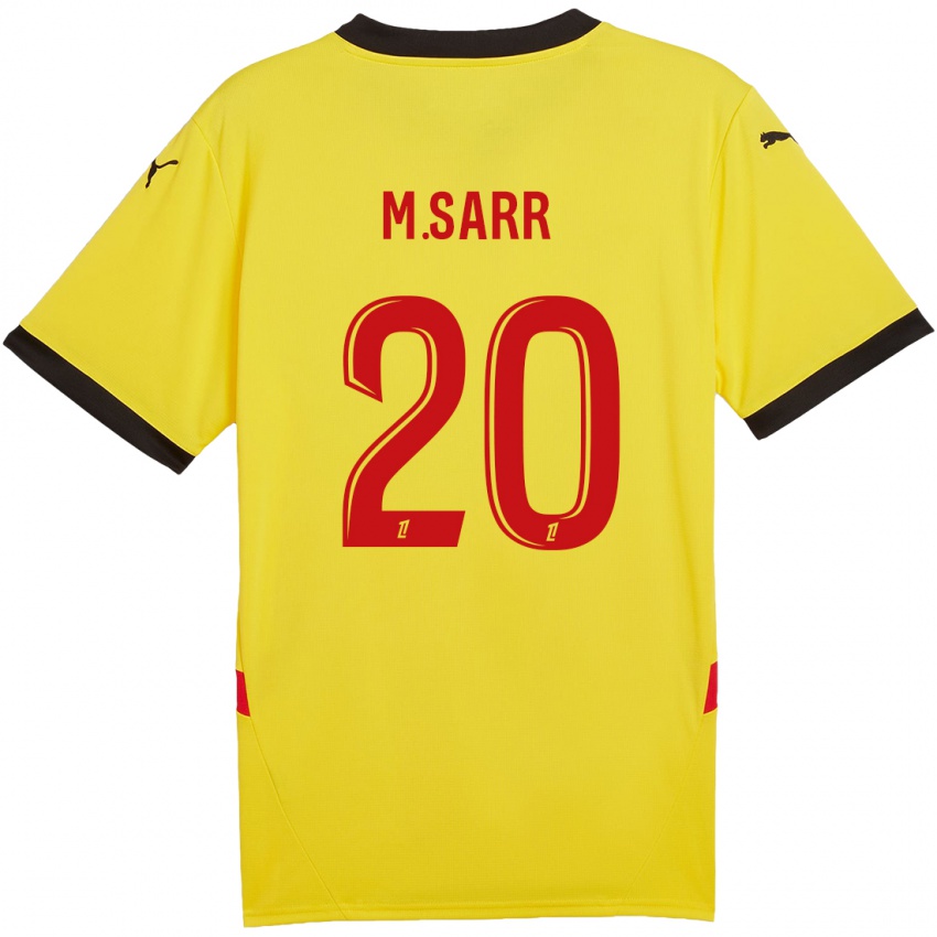 Børn Malang Sarr #20 Gul Rød Hjemmebane Spillertrøjer 2024/25 Trøje T-Shirt