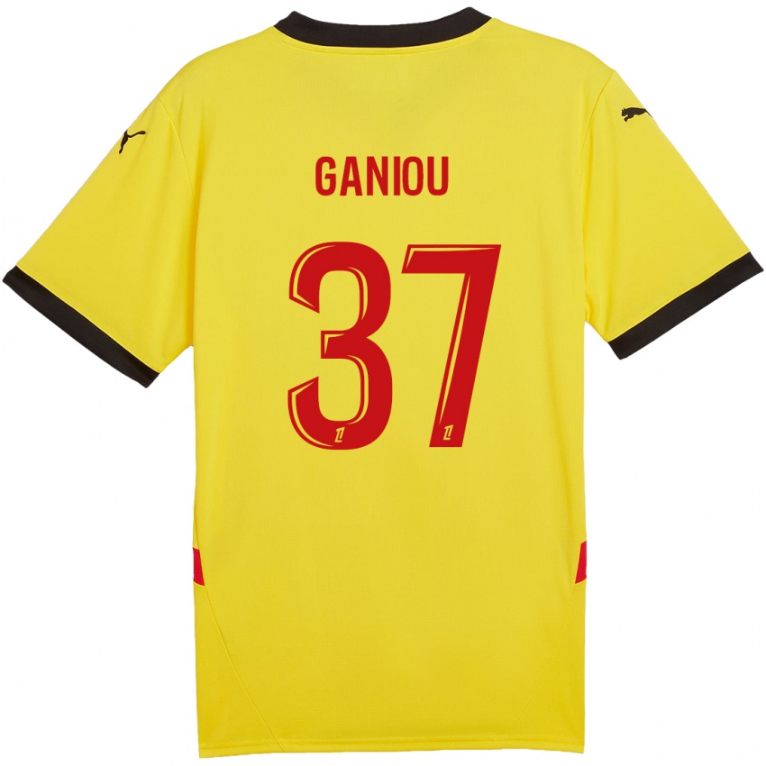 Børn Ismaëlo Ganiou #37 Gul Rød Hjemmebane Spillertrøjer 2024/25 Trøje T-Shirt