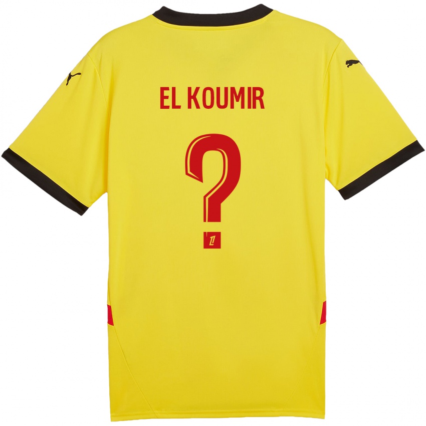 Børn Kaïna El Koumir #0 Gul Rød Hjemmebane Spillertrøjer 2024/25 Trøje T-Shirt