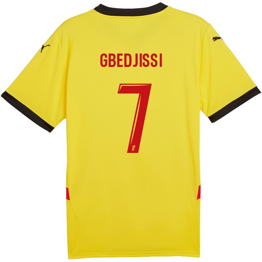 Børn Aude Gbedjissi #7 Gul Rød Hjemmebane Spillertrøjer 2024/25 Trøje T-Shirt