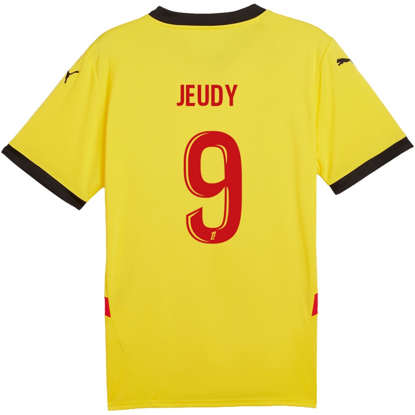 Børn Sherly Jeudy #9 Gul Rød Hjemmebane Spillertrøjer 2024/25 Trøje T-Shirt