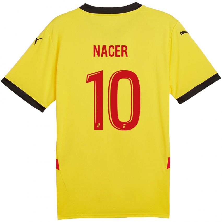 Børn Myriem Nacer #10 Gul Rød Hjemmebane Spillertrøjer 2024/25 Trøje T-Shirt